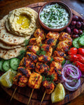 Greek Chicken Skewers Platter