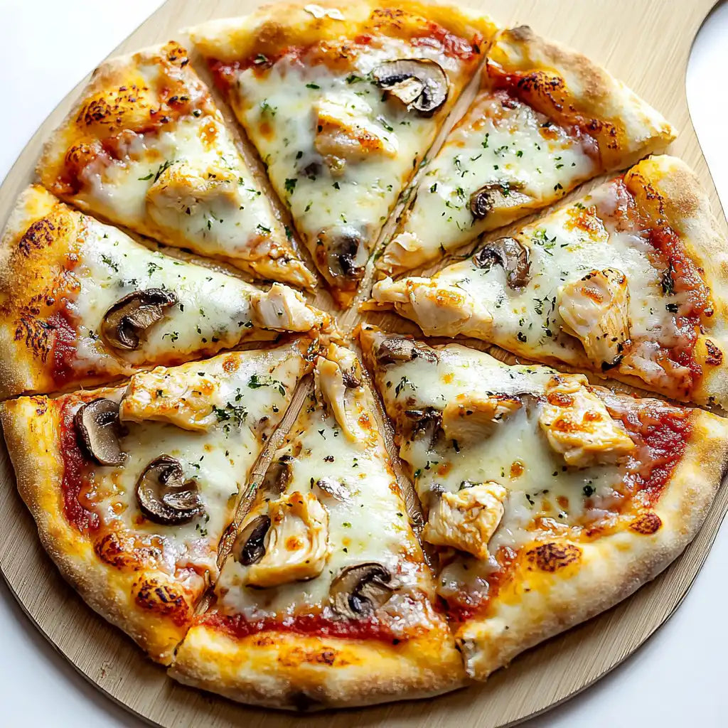 Chicken and Mushrooms Pizza – Ben's Fire & Feast Sheffield
