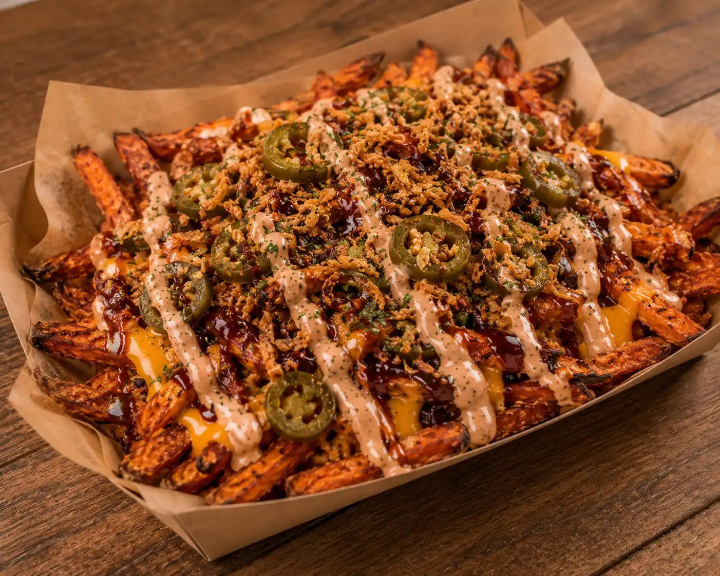 Loaded Sweet Potato Fries – Ben's Fire & Feast Sheffield