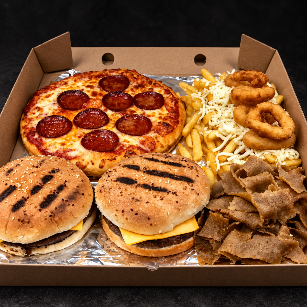 Feast Box (2+ Persons) on a near-black background – Ben’s Fire & Feast