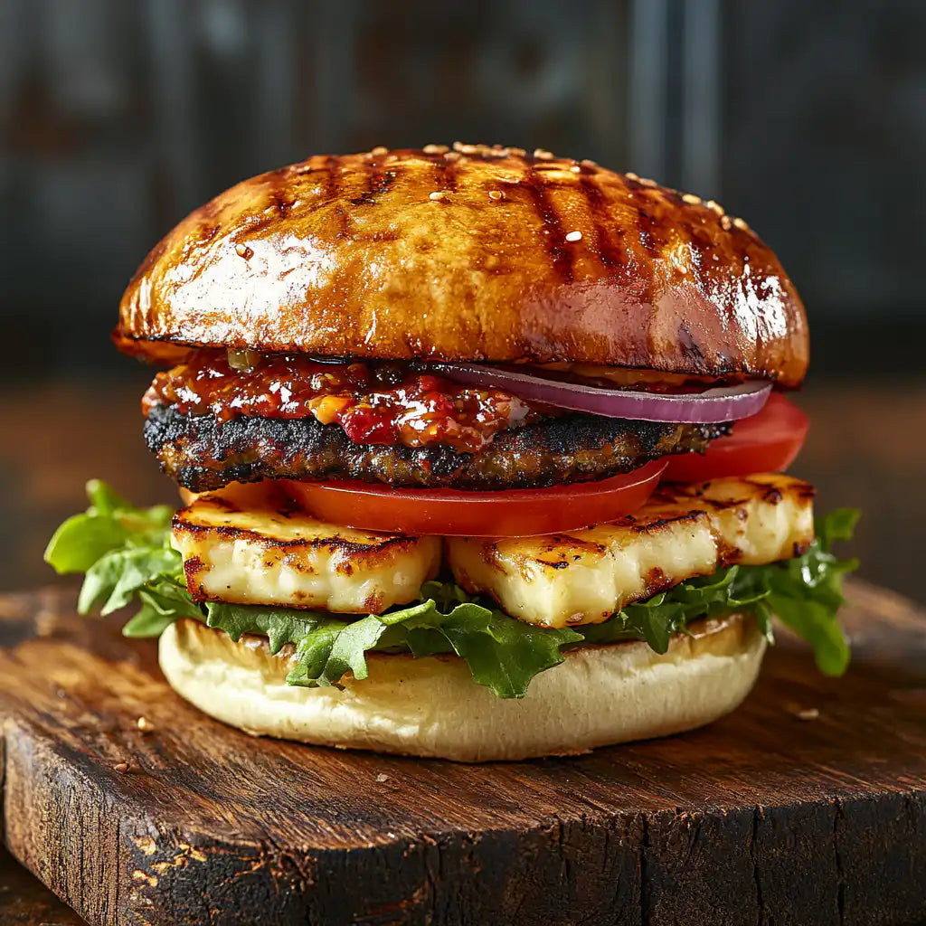 Halloumi Stack Burger – Ben's Fire & Feast Sheffield