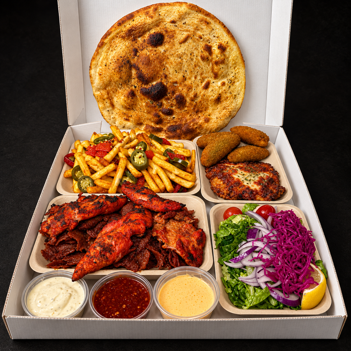 Ultimate Drip Box on a near-black background – Ben’s Fire & Feast