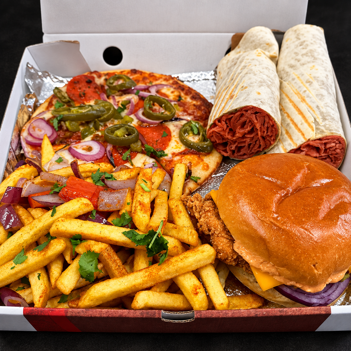 Winter Warmer Box (1 Persons) on a near-black background – Ben’s Fire & Feast